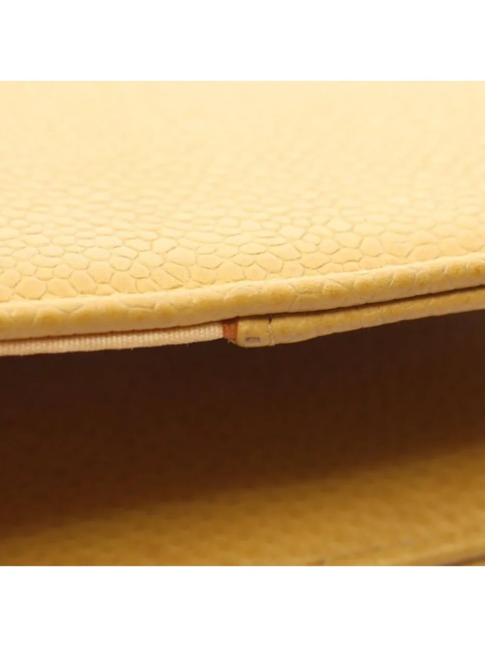 Chanel Notebook Cover CC Logo Yellow Caviar Leather CC Agenda PM